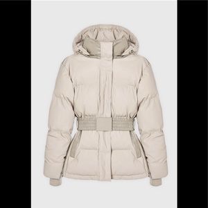 Belted puffer jacket